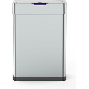 iCoolio Prullenbak met Sensor - Afvalbak - Vuilnisbak RVS - 60l - Vingerafdrukvrij - Zilver