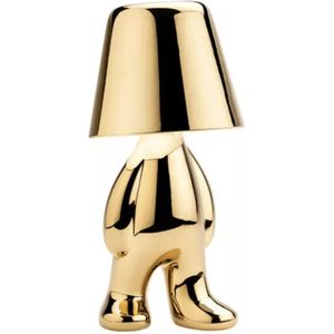 Tafellamp - Gold boy -staand-Oplaadbaar - Draadloos - Met Touch Sensor