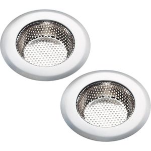 Filter voor gootsteen - 2 stuks roestvrijstalen metaalfilter voor keuken en badkamer (75 cm)