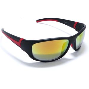 Scanuppia Rouge - Matt Rood Sportbril met UV400 Bescherming - Unisex & Universeel - Sportbril - Zonnebril voor Heren en Dames - Fietsaccessoires