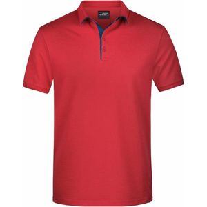 Polo shirt Golf Pro premium rood/wit voor heren - Rode herenkleding - Werkkleding/zakelijke kleding polo t-shirt S