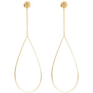 iXXXi Jewelry-Oval Chain Stone-Goudkleurig-Dames Oorbellen