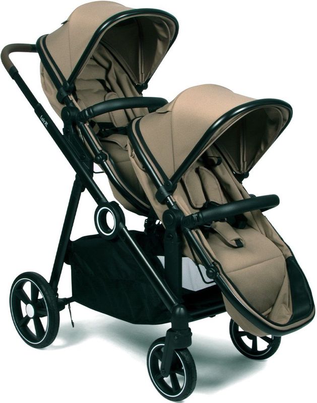 Baninni Luiz XL Duo Kinderwagen Taupe – Innovatieve Oplossing met Extra Ruime, Convertibele Zitjes van Geboorte tot 22 kg