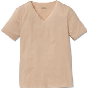 SCHIESSER Laser Cut T-shirt (1-pack) - heren shirt korte mouwen claykleurig - Maat: S
