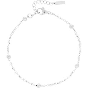 OOZOO Jewellery - zilverkleurige armband met bolletjes - SB-1000