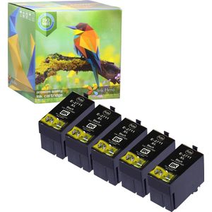 Ink Hero - 5 Zwarten - Inktcartridge / Alternatief voor de Epson 27XL T2711 T2712 T2713 T2714 WorkForce WF-3620DWF, WF-3640DTWF, WF-7110DTW, WF-7610DWF, WF-7620DTWF, WF-7620DWF, WF-7620TWF