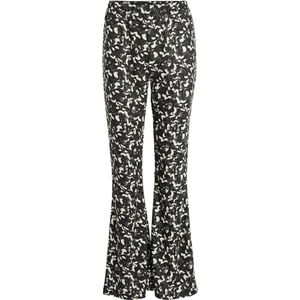 VILA High Waist Flared Broek VITINNY met All Over Print Zwart/Wit