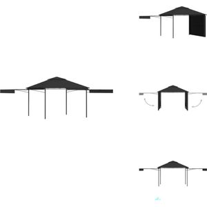 vidaXL Tuinhuisje - Tuinhuisjes - Luifel - Luifels - Prieel met uitschuifbare daken 180 g/m² 3x3x2,75 m antraciet