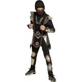 Boland Ninja Verkleedset Jongens Zwart/zilver Maat 104/110