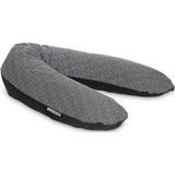 Snoozzz voedingskussen Zwangerschapskussen - met afneembare hoes van katoen en zachte microfiber zwart - 185 cm - Stilles