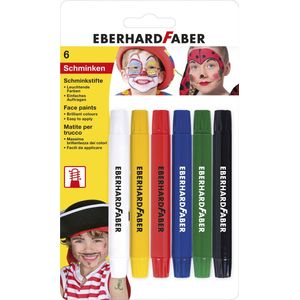 Eberhard Faber schminkstiften - draaibaar - set 6 kleuren op blisterkaart - EF-579107