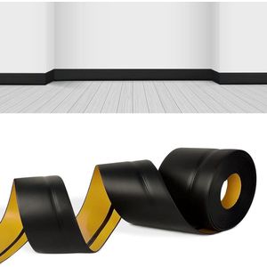 - Titel: 6M Flexibele Zelfklevende PVC Plint - 50 x 20 mm - Geschikt Voor Keuken en Badkamer
