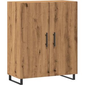 vidaXL Dressoir - 69,5x34x90 cm - Hout & Metaal - Eikenkleur Dressoir - Houten Dressoir - Vintage Dressoir - Salontafel - Opslagmeubels