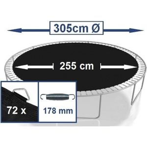 Springmat voor trampoline frame-diameter 305cm (72)/18cm