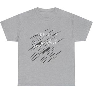Body Positive - Perfectly Imperfect - T-Shirt - Licht Grijs - L