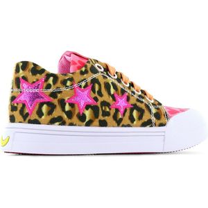 Sneakers | Meisjes | Orange Leopard | Canvas | Go Banana's | Maat 20
