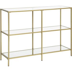 FurnStar - Dressior - Console tafel - 2 planken - 100x30x73cm – Gold