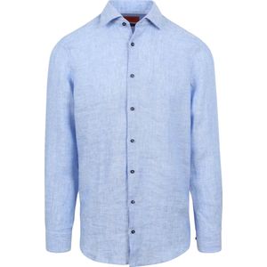 Suitable - Overhemd Linnen Lichtblauw - Heren - Maat 41 - Slim-fit