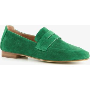 Hush Puppies suede dames loafers groen - Maat 41 - Echt leer