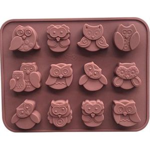 chocoladevorm Uil siliconen vorm voor chocolade ijsblokjes ijsklontjes of fondant