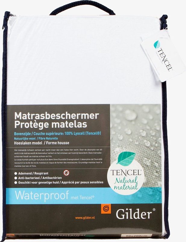 Gilder waterdicht Tencel hoeslaken/molton 60cm x 120cm