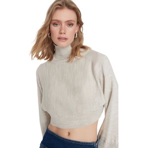 Trendyol Rode Super Crop Basic Gebreide Trui Twoaw21Kz0163