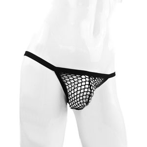 BamBella® String - XXL - kant voor mannen Erotische Sexy Lingerie Heren Zwart mannen ondergoed slip doorzichtig