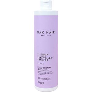 NAK Platinum Blonde Anti-Yellow Shampoo 375ml - Normale shampoo vrouwen - Voor Alle haartypes