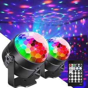 Disco Bal Set met Afstandsbediening - 15 Kleuren LED Lichten voor Feesten en Evenementen - Muziekgestuurd en 360° Roterend