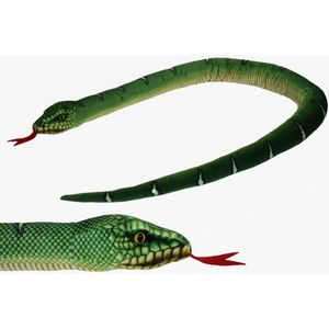 Pluche Knuffel Dieren Groene Boom Python Slang van 150 cm - Speelgoed Slangen Knuffels