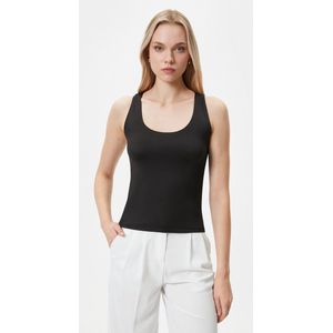 Slim Fit Basic Top / Zwart / maat XS