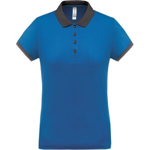 Damessportpolo 'Proact' met korte mouwen Royal Blue/Sporty Grey - XL