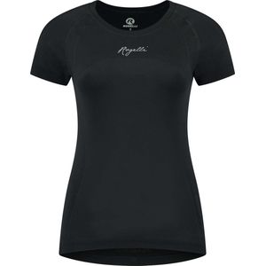 Rogelli Essential Sportshirt - Korte Mouwen - Dames - Zwart - Maat XL