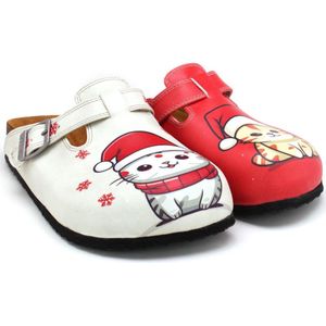 GOBY - Cat Santa - Clogs - Slippers -Hoge kwaliteit - Handmade - Maat 40