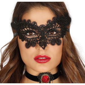 Fiestas Guirca - Masker Vlinder Embroidered - zwart