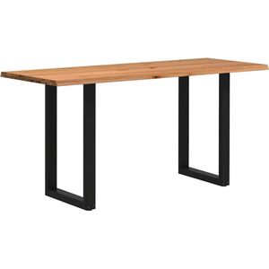 vidaXL - Bartafel - rechthoekig - boomrand - 200x80x102 - cm - massief - eikenhout