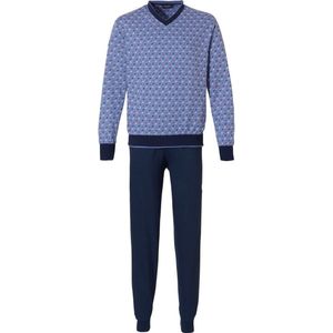Blauwe Pastunette heren pyjama patroon