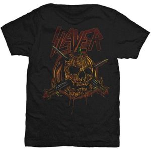 Slayer Skull Pumpkin Men's Black T Shirt: Medium