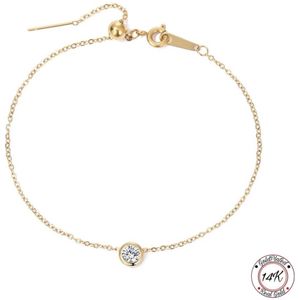 Soraro Birthstone Armband | Maart | 14K Goldplated | Goud | Armband voor Haar | Elegant | Cadeau Voor Haar | Cadeau Voor Vriendin | Verjaardag Cadeau | Moederdag Cadeau | Cadeau Ideeën