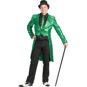 Groene slipjas met glitters voor heren - Volwassenen kostuums