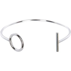 Lovenotes armband cirkel en staaf - Klemarmband - Zilver