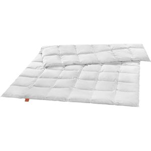 sleepling Donzen Dekbed - medium all-year-round dekbed, donsdekbed, nieuw wit dons (90%) en veren (10%), Made in EU, Ökotex, Downpass, 135 x 200 cm, wit