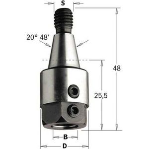 CMT - Boorhouder met centreerconus 20° 48', links - Snijgereedschappen