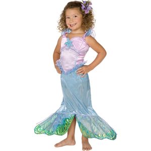 BOLO PARTY - Roze met blauw zeemeermin kostuum voor meisjes - 128 (5-7 jaar)