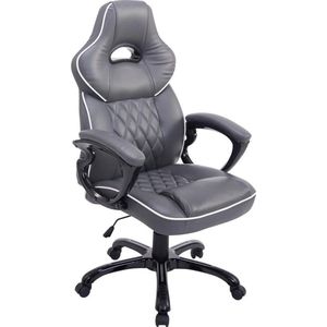 Bureaustoel - Game stoel - Design - Armleuning - Kunstleer - Grijs - 66x72x124 cm