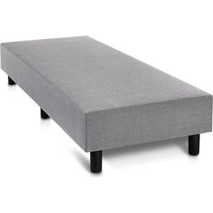 Boxspring Eenpersoons bed - 160x220 cm - Zonder Matras - zonder Hoofdbord - Grijs