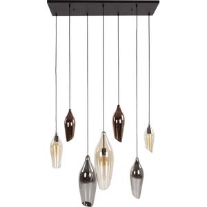 Giga Meubel Hanglamp Cocoon Mix - 7-Lichts Getrapt - Mixed Glas