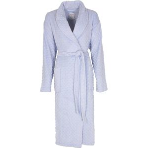 Tenderness - dames badjas - fleece - Licht Blauw - Maat XXL