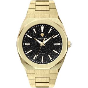 Louvond - Pharaon Nuit Gold - Luxe horloge heren - Mannen horloge - Automatisch - Saffierglas - Waterdicht - 41MM - Automaat - Luxe polshorloge