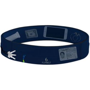 Flipbelt - Zipper - Donker Blauw - Running belt - Hardloopriem - XL